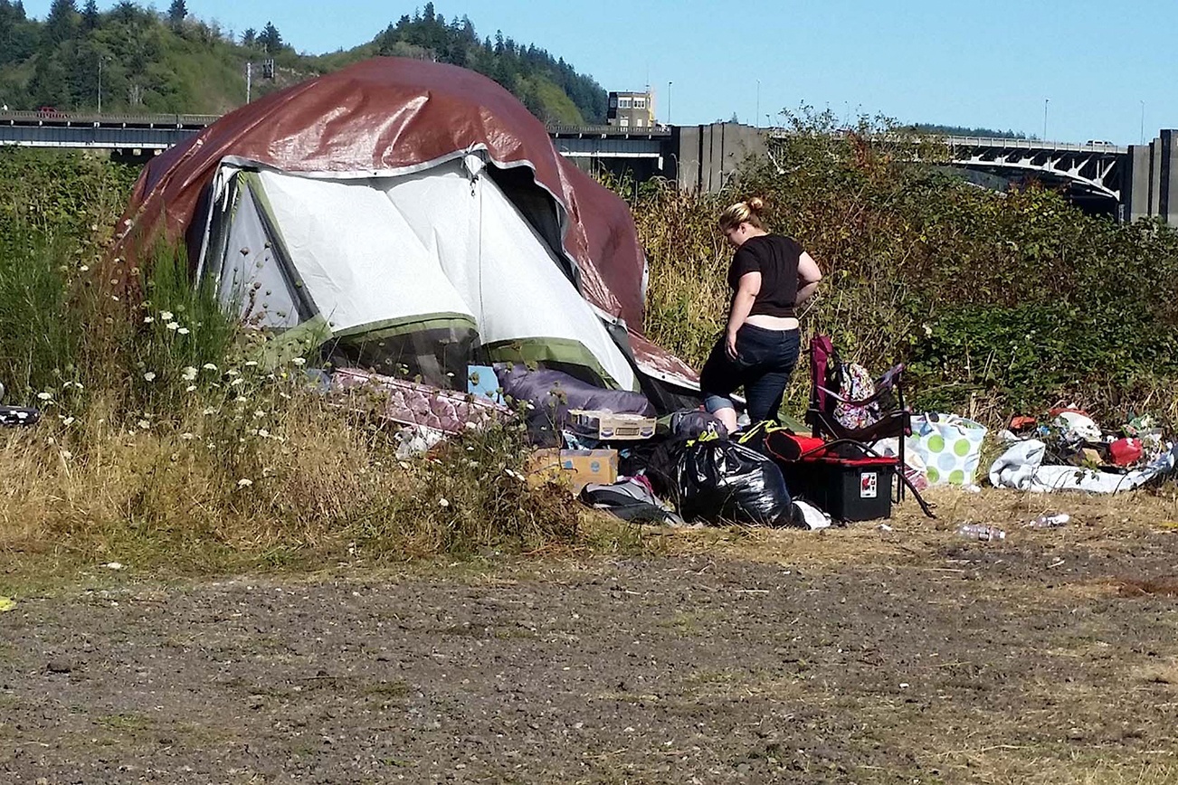 Homeless camped along Chehalis told to bug out — again