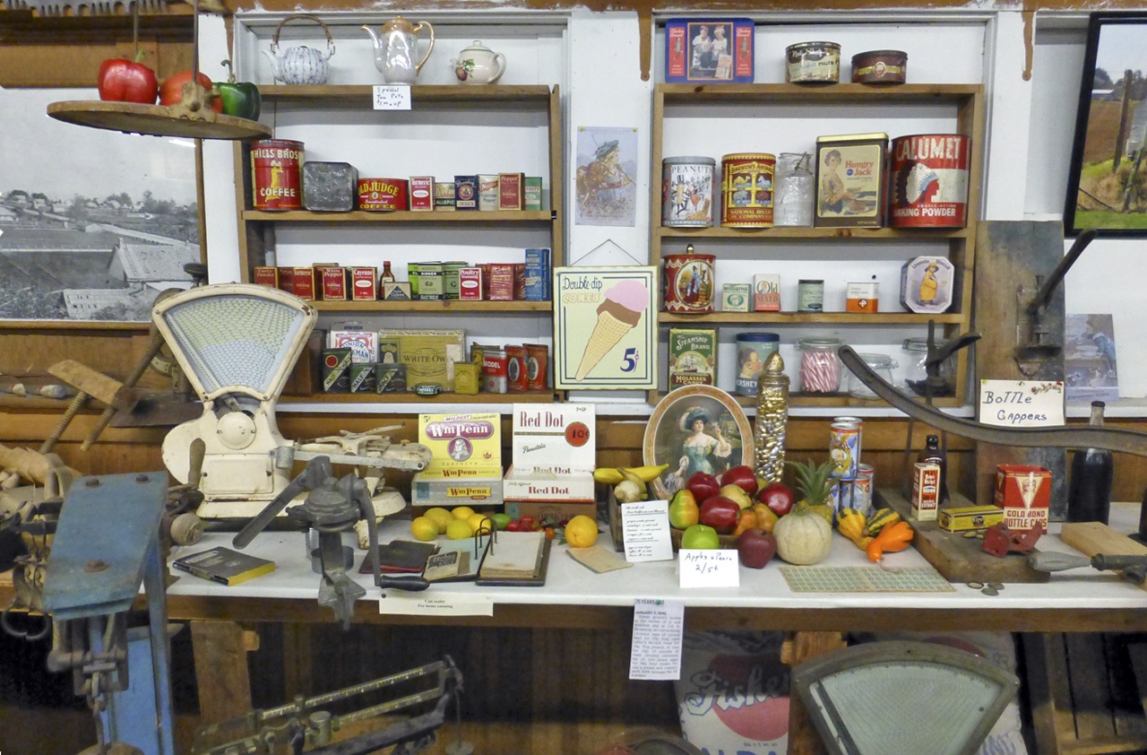 A general store display showcases items that would typically have been available in the 1920s through 1940s. BARB AUE | SOUTH BEACH BULLETIN