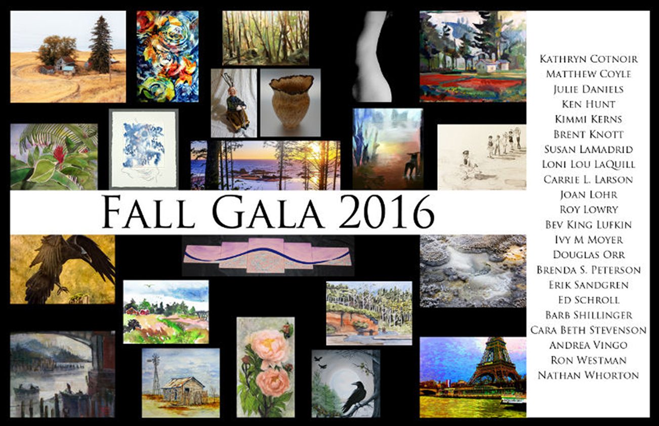 Grays Harbor College hosts its Fall Gala art exhibit on Friday from 6-8 p.m. at the Spellman Library gallery on the Aberdeen campus.