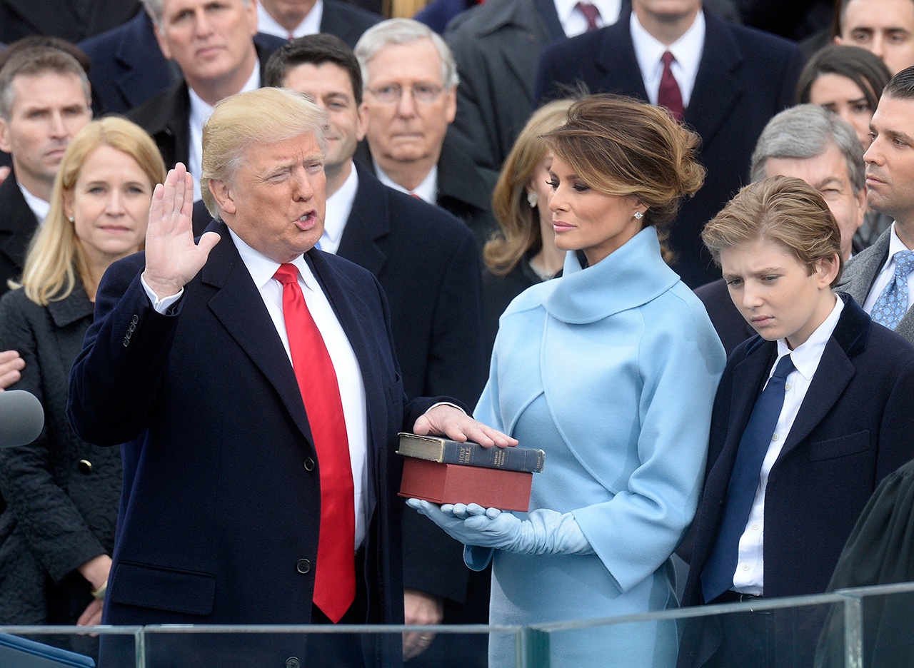 Trump is sworn in as president, a divisive, singular figure promising to lift up ‘the forgotten’