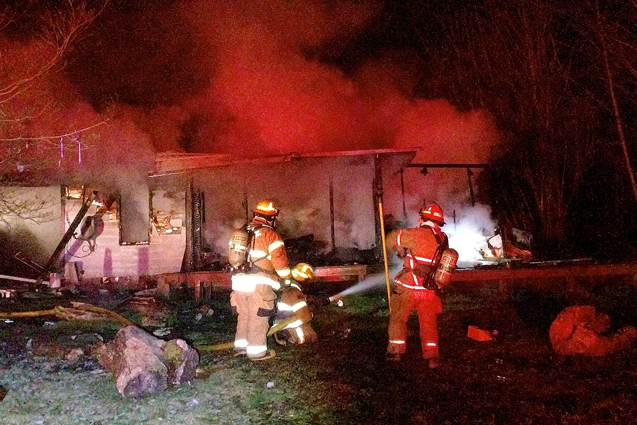 Satsop home destroyed by fire Monday night