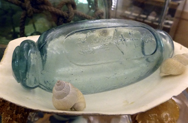 One of several very rare Japanese glass floats in the collection