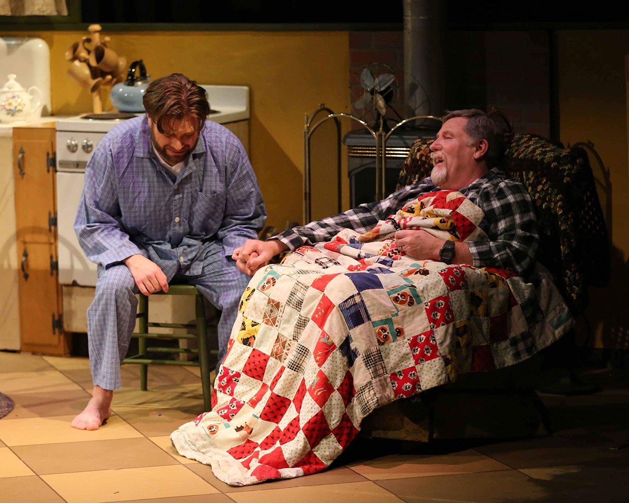 Bryan Blackburn as Anthony Reily and Shaun Beebe as Tony Reilly in a scene from “Outside Mullingar” by the Driftwood Players.