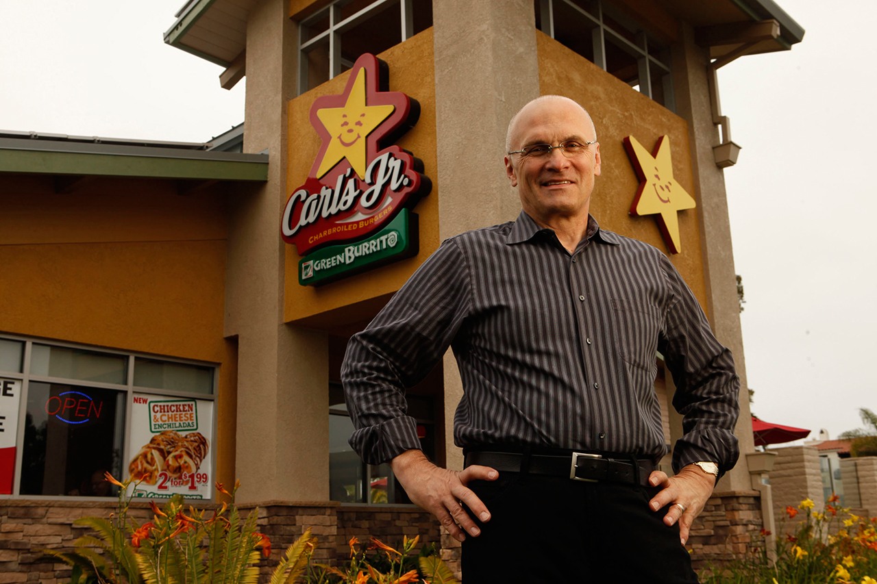 Andy Puzder has been chief executive of CKE Inc., which owns the Carl’s Jr. and Hardee’s chains, since 2000. He was President Donald Trump’s nominee for secretary of the Department of Labor until Wednesday, when he stepped aside. (Al Seib/Los Angeles Times)