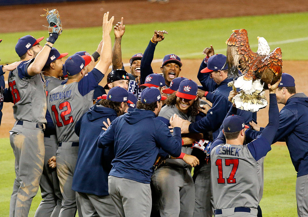 US routs Puerto Rico, 8-0, to win World Baseball Classic