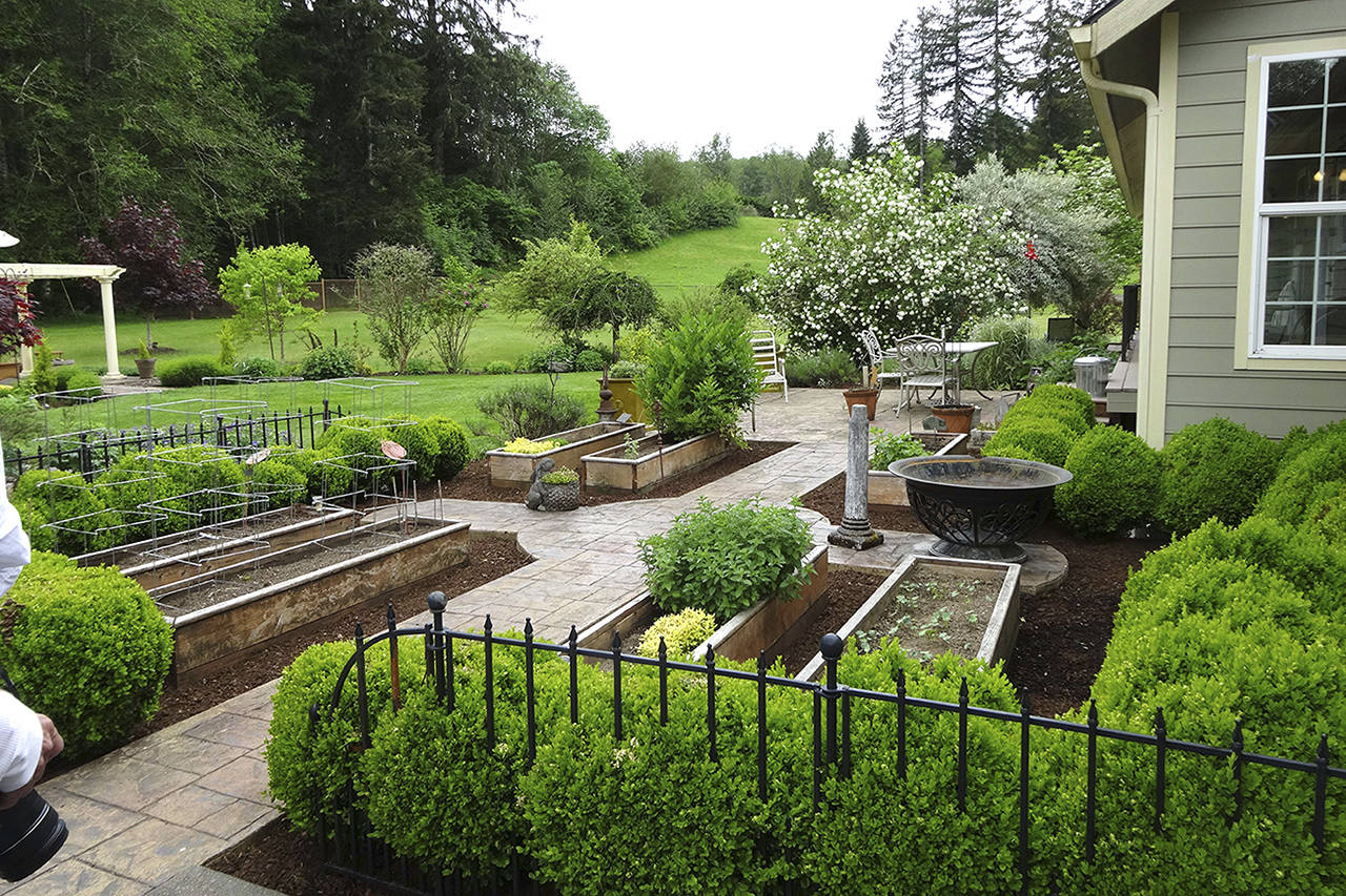 When planning the landscape in her own yard, the author tried to make sure there was year-round interest, especially for the area that could be seen from the house. (Photo by Kathy Eko)