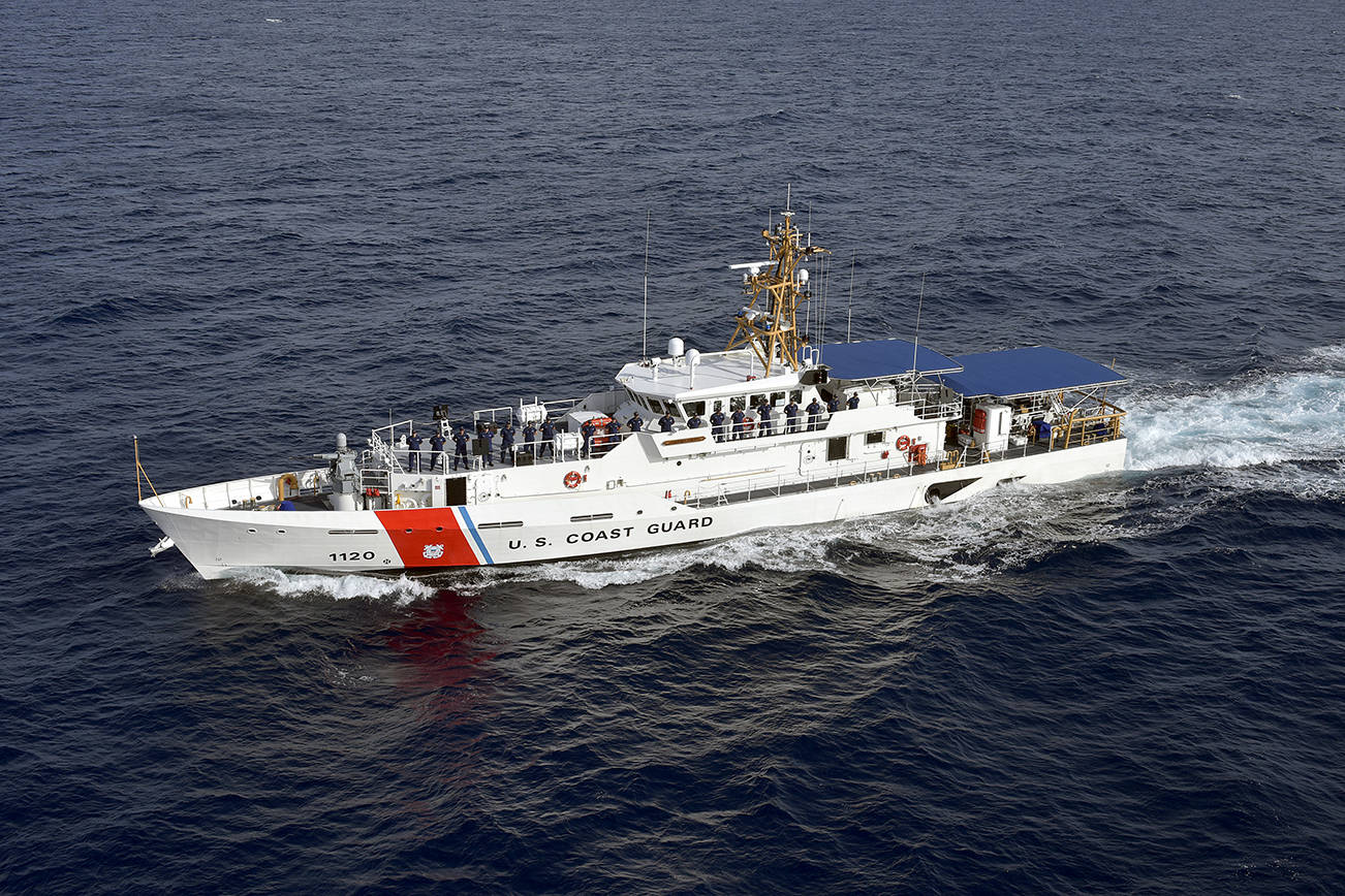 The U.S. Coast Guard will homeport two new Sentinel-Class 154-foot Fast Response Cutters in Astoria, Ore., starting in 2021. The boats are faster and have the ability to perform rescues farther out to sea than existing 110-foot Island class patrol boats. (U.S. Coast Guard photo by Eric D. Woodall)