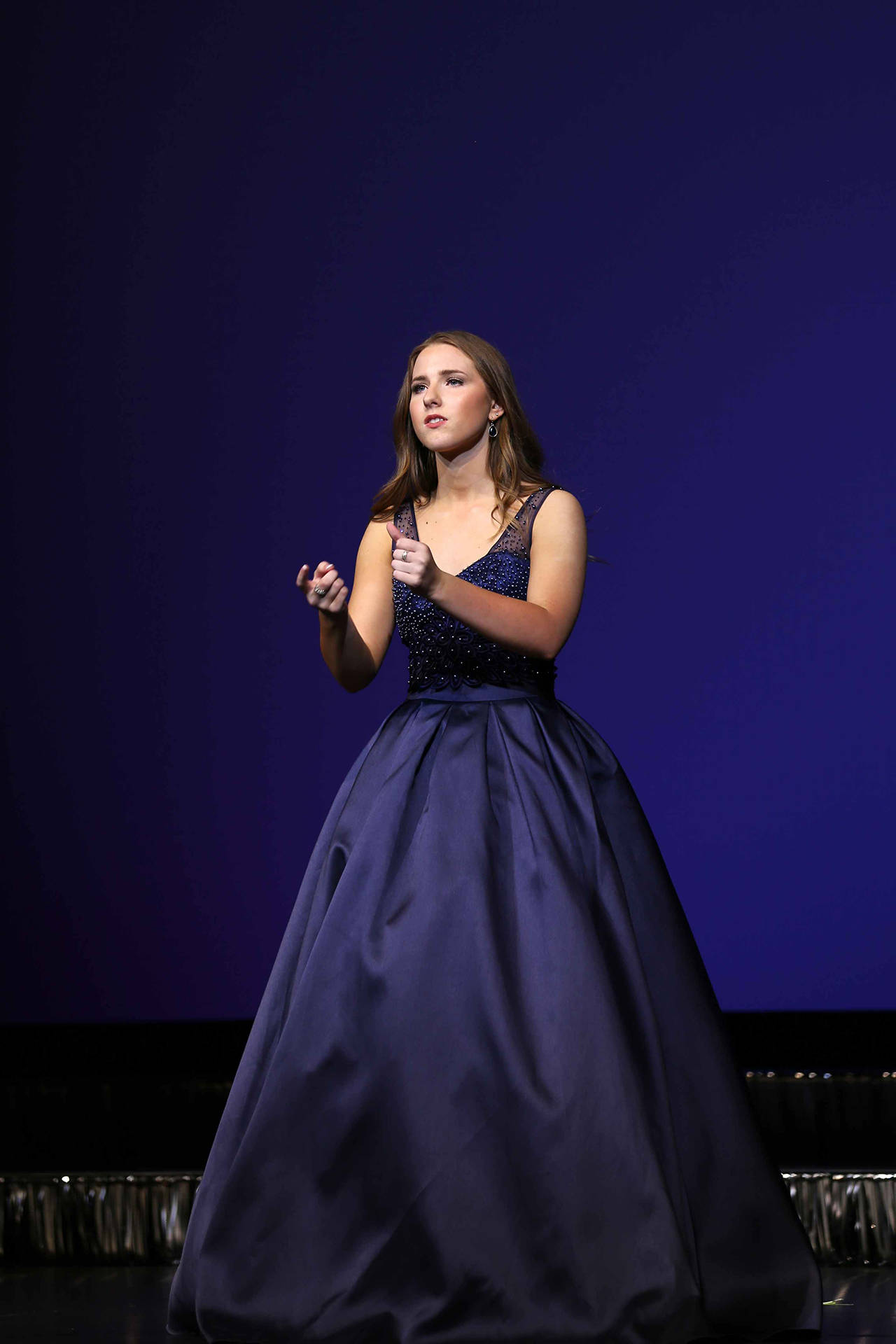 Paicyn Dragoo, a 16 year-old student at Aberdeen High, competes at the state scholarship pageant