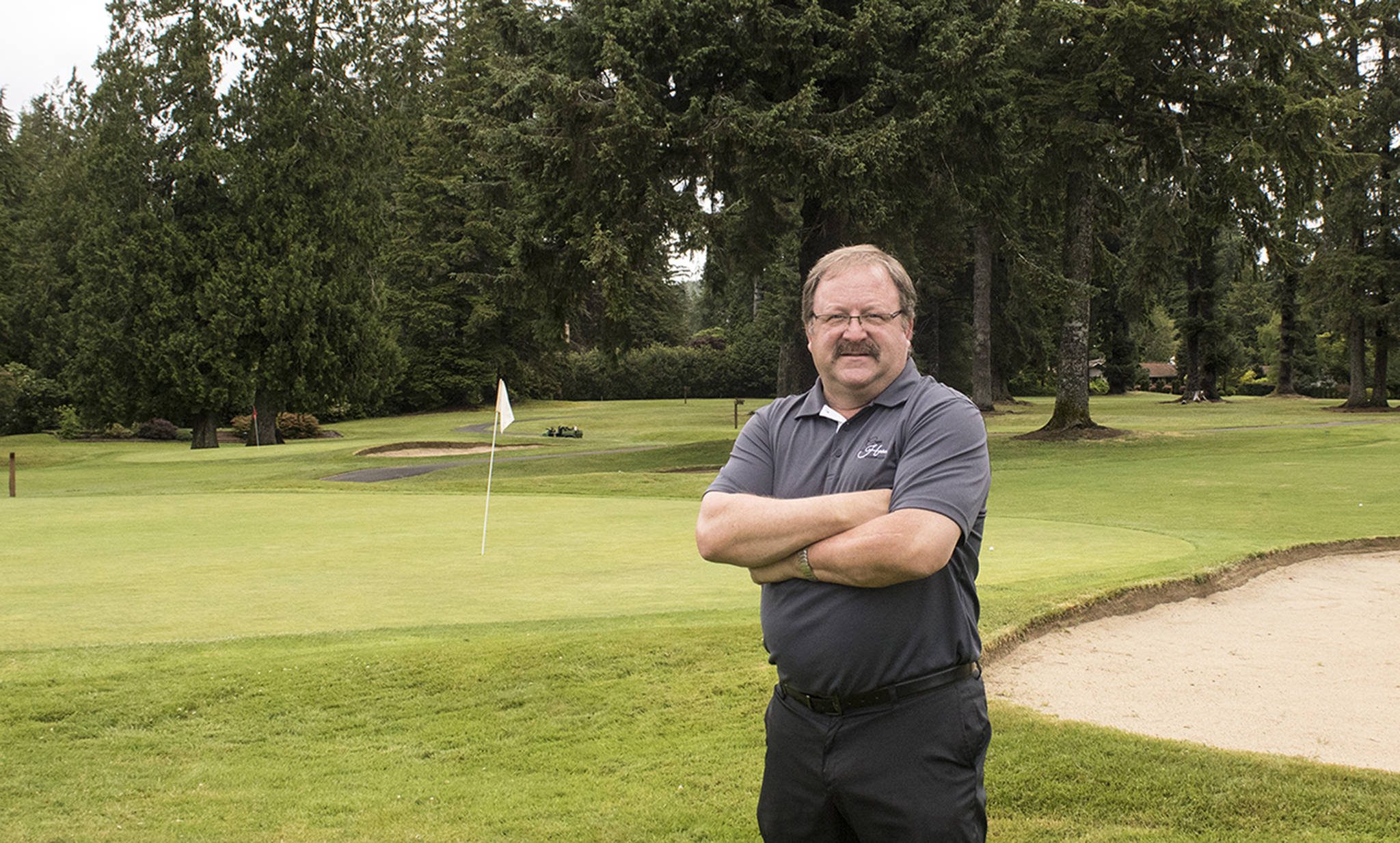 (Brendan Carl | The Daily World) Brian Davis is in his first year as the golf professional at Grays Harbor Country Club. The native of Oregon has been a golf pro at several courses around the northwest and brings his experience to the country club with the goal of getting it back to its glory years.