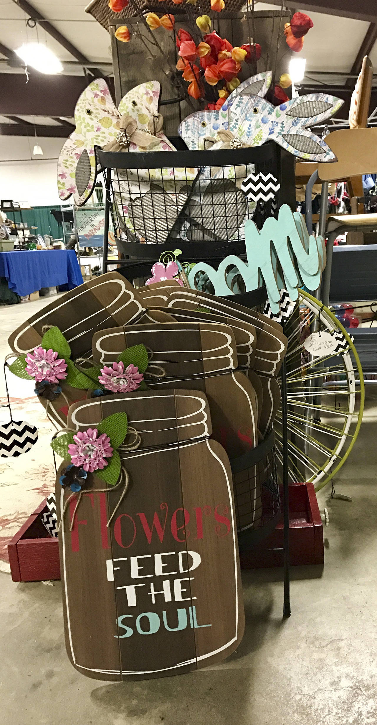 About 65 artisans and vendors from all over the region will offer vintage items, primitives, antiques, shabby chic, country collectables and garden art at the American Junk Queens show this weekend in Elma. (Courtesy photo)