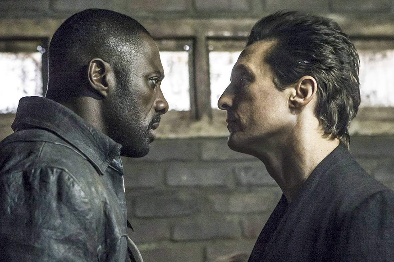 Ilza Kitshoff | Columbia Pictures                                 Roland (Idris Elba) and Walter (Matthew McConaughey) square off in &ldquo;The Dark Tower.&rdquo;