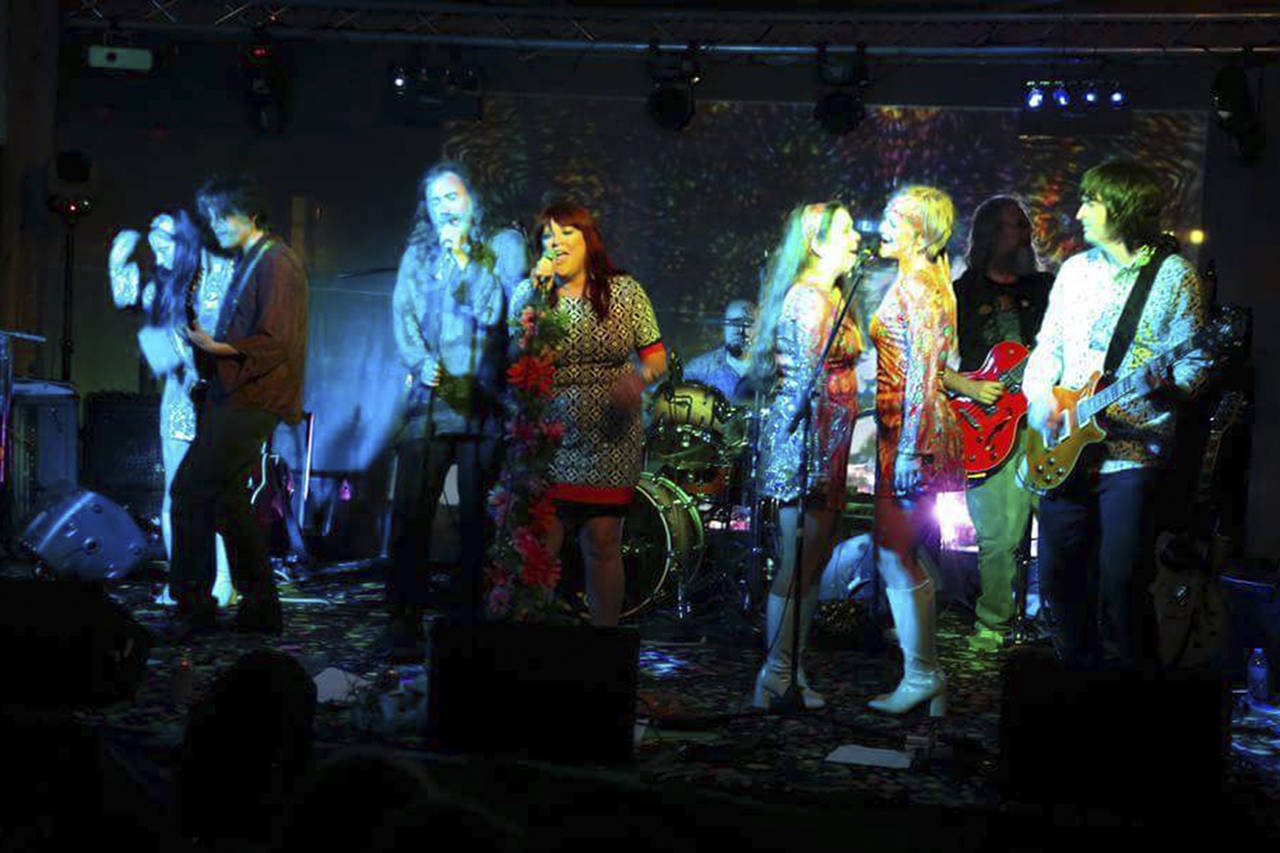 Photo by Amanda Waggoner                                 The Psychedelic Shadow Show will headline the Full Monte Music Festival on Saturday. Pictured, from left, are band members Courtney Jones, Chris Gizzi, Kirk Giberson, Carolyn Malanowski, Les Van Brunt, Kara Fletcher, Heather Allen, Robin Green and Mike Dean.