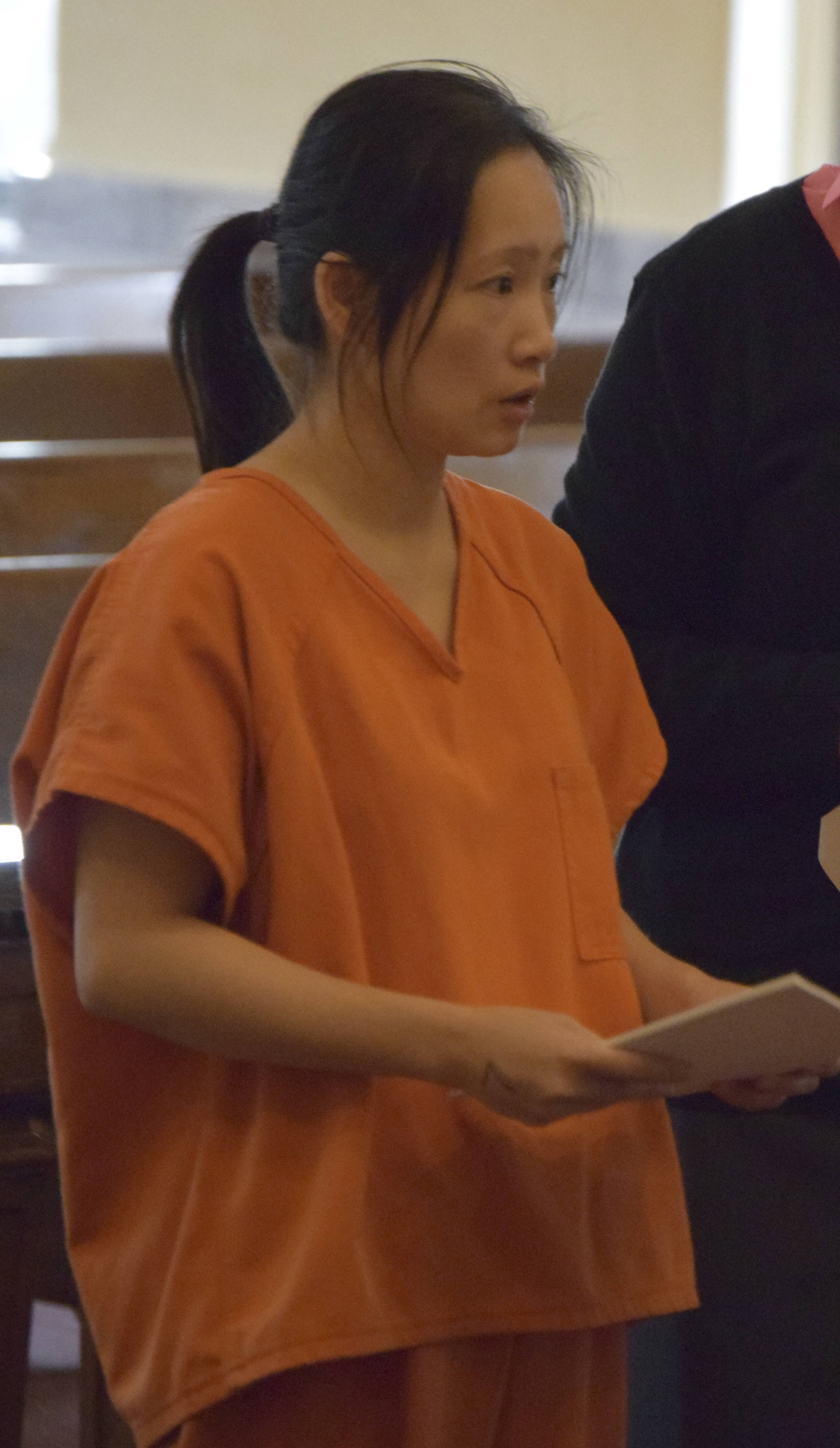 Todd Bennington | The Vidette Yong Juan Wu, 38, in an initial court appearance at the Grays Harbor County Courthouse on Nov. 29.