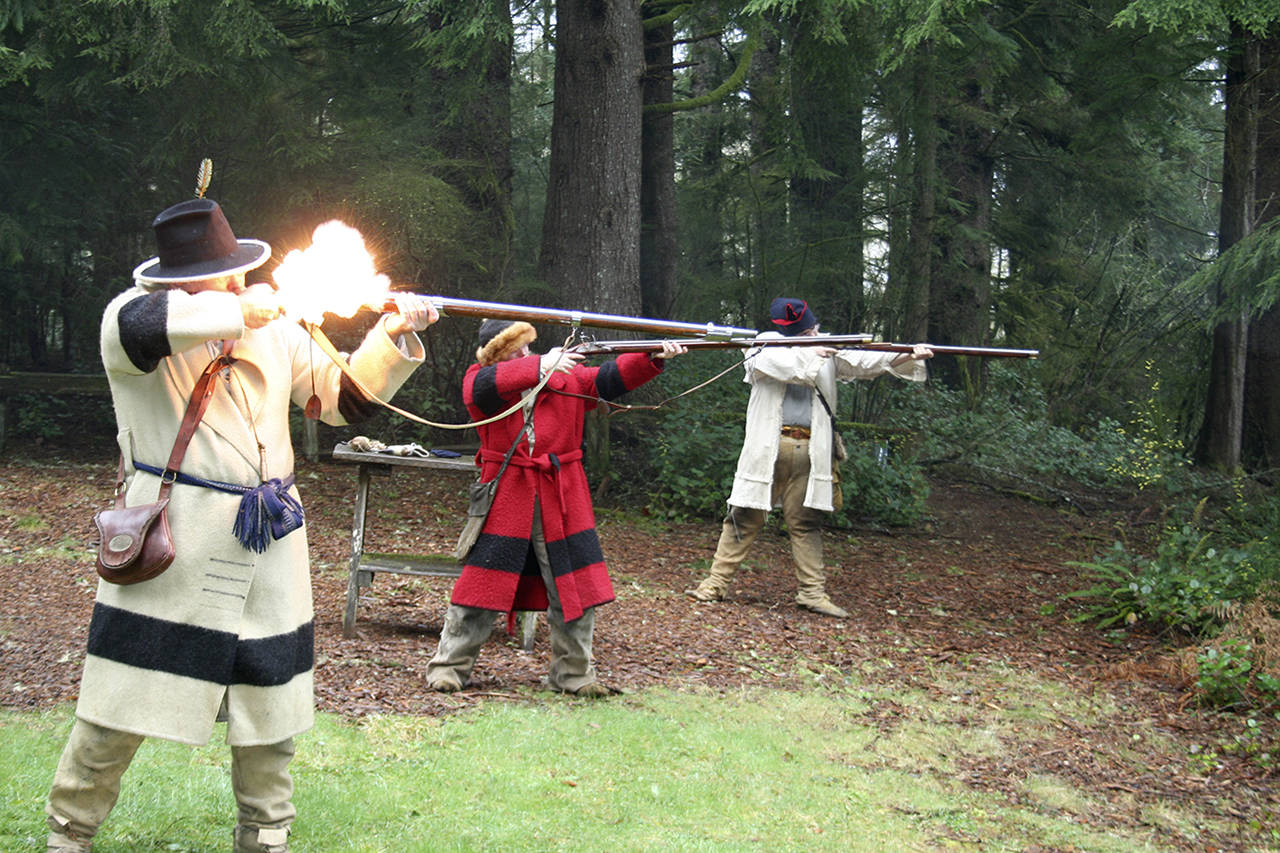 Courtesy photos                                Costumed rangers present flintlock muzzle-loading programs daily at 1:30 and 3:30 p.m.