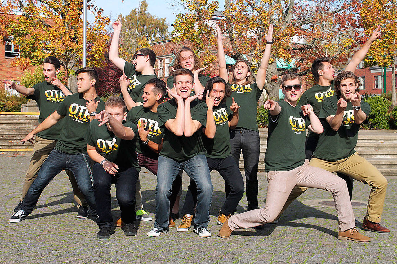 (Courtesy Linda Sue) On the Rocks, a male a cappella group from the University of Oregon, will be performing Sunday, Jan. 21 at the Raymond Theatre.