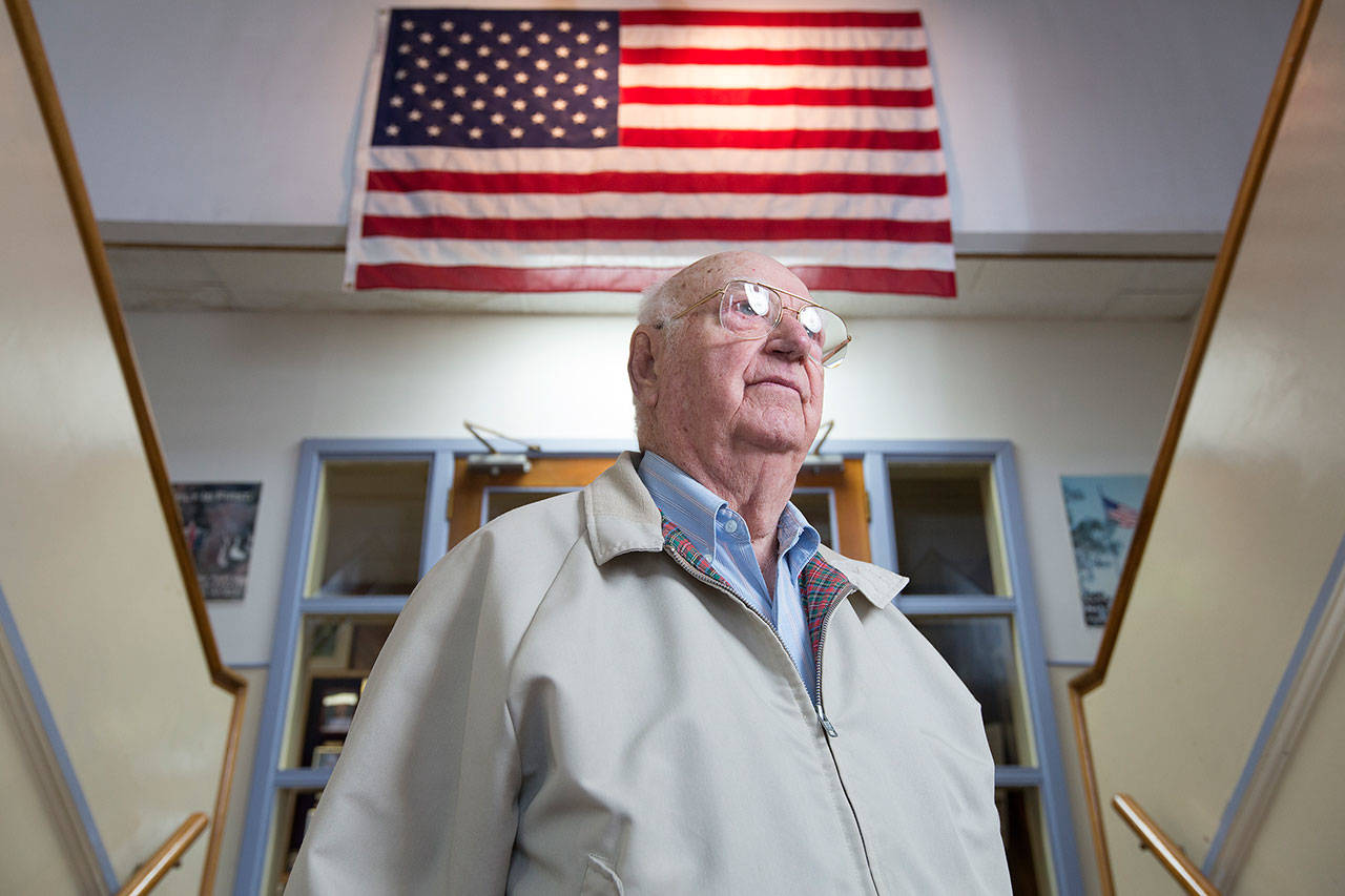 (Gabe Green | The Daily World) A Harborite since the 1940’s, G.N. “Pete” Vander Linden was been named citizen of the year for his service to the community and involvement in various groups including the Hoquiam Elks Club, Freemasons and Lions Club.