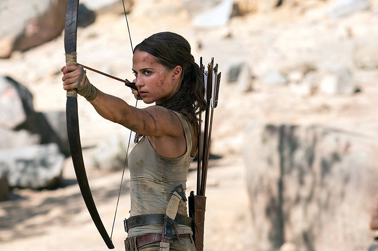 Alicia Vikander stars as Lara Croft in “Tomb Raider.” (Warner Bros. Entertainment)
