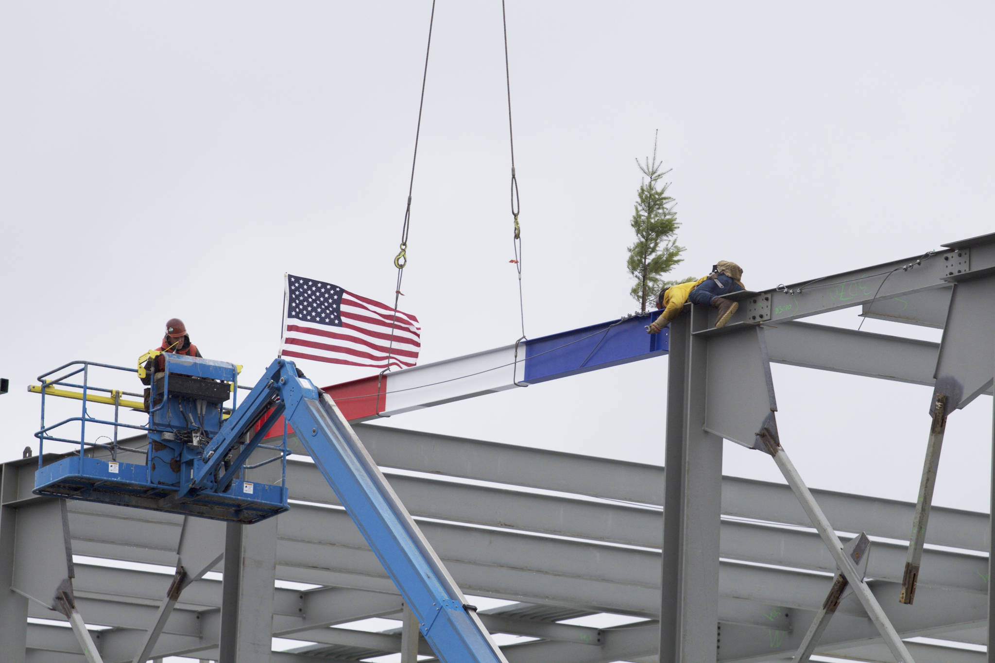 Topping-out beam tops wellness center