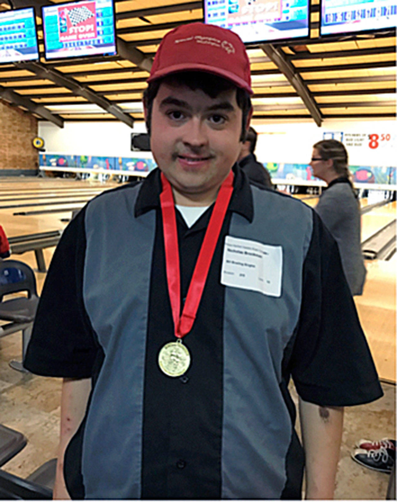 Nick Brockman poses with a gold medal he won at a Special Olympics regional meet in the fall. Brockman was chosen to compete at the 2018 Special Olympics USA Games, which begin on Sunday in Seattle. (Submitted photo)