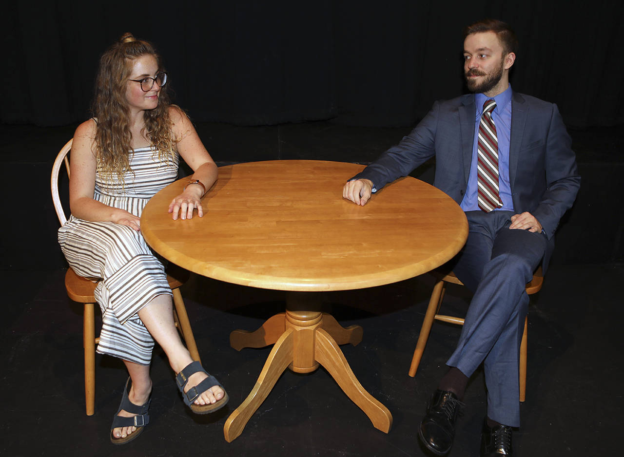 Photo by Keith Krueger                                Julayne Fleury and Jerrod Phelps comprise one of five pairs of actors who will portray the two parts in “Love Letters” during the Driftwood Players’ run this month.