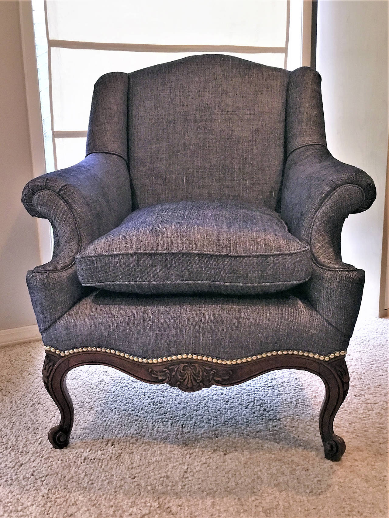 Many people have at least one piece of furniture in their home that they want to have reupholstered. This solid old chair, seen before and after, was one of those.                                Photos by Mitchell Chapman                                 For The Daily World