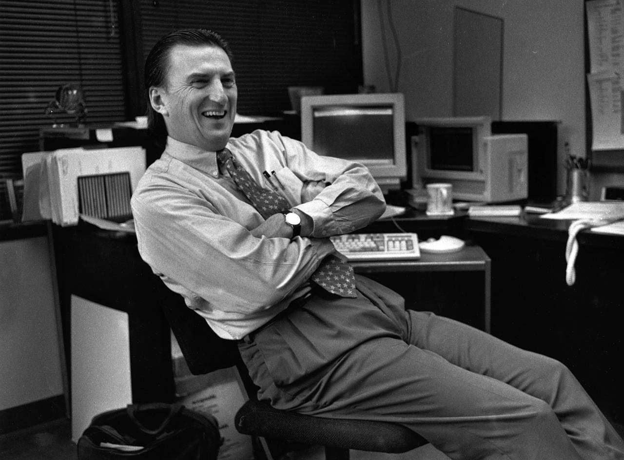 Kathy Quigg | The Daily World                                Stuart Elway in his Seattle office in 1996.