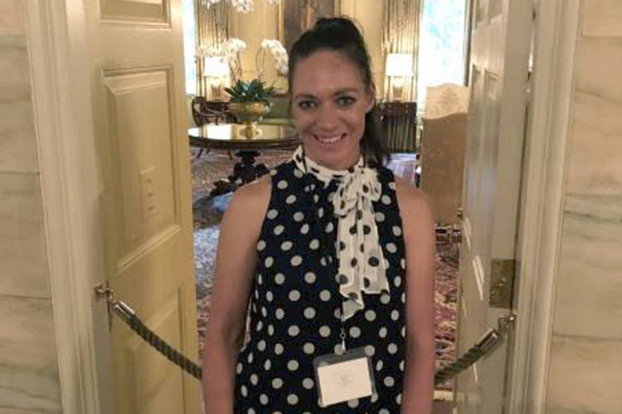 Courtesy photo                                Dacia Lackey tours the White House after receiving her award.
