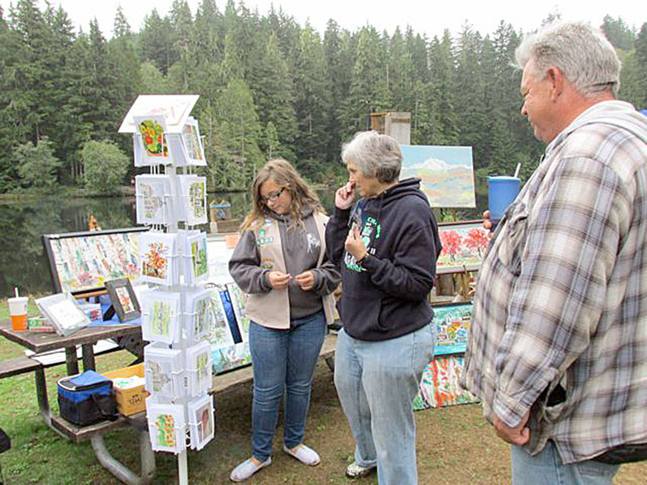 The artist and food vendors will return this year for the Lake Sylvia Fall Festival on Saturday at the state park. (Courtesy Helen Hepp)                                The artist and food vendors will return this year for Lake Sylvia State Park Fall Festival, 7 a.m. to 4 p.m., Saturday, Sept. 15, 2018, at the park. Photo Courtesy of Helen Hepp.