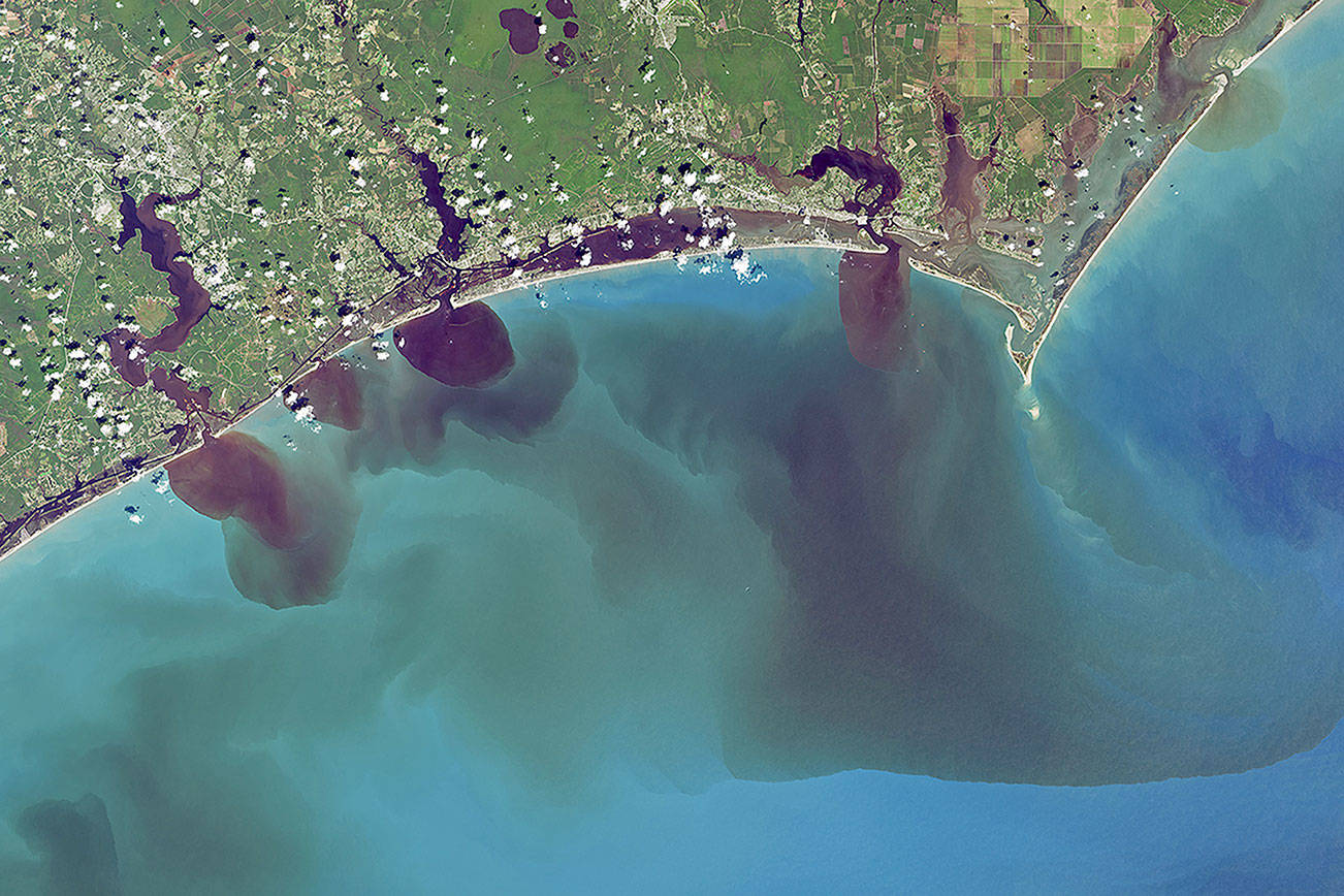 NASA can see dark, polluted Carolina rivers spilling into the ocean
