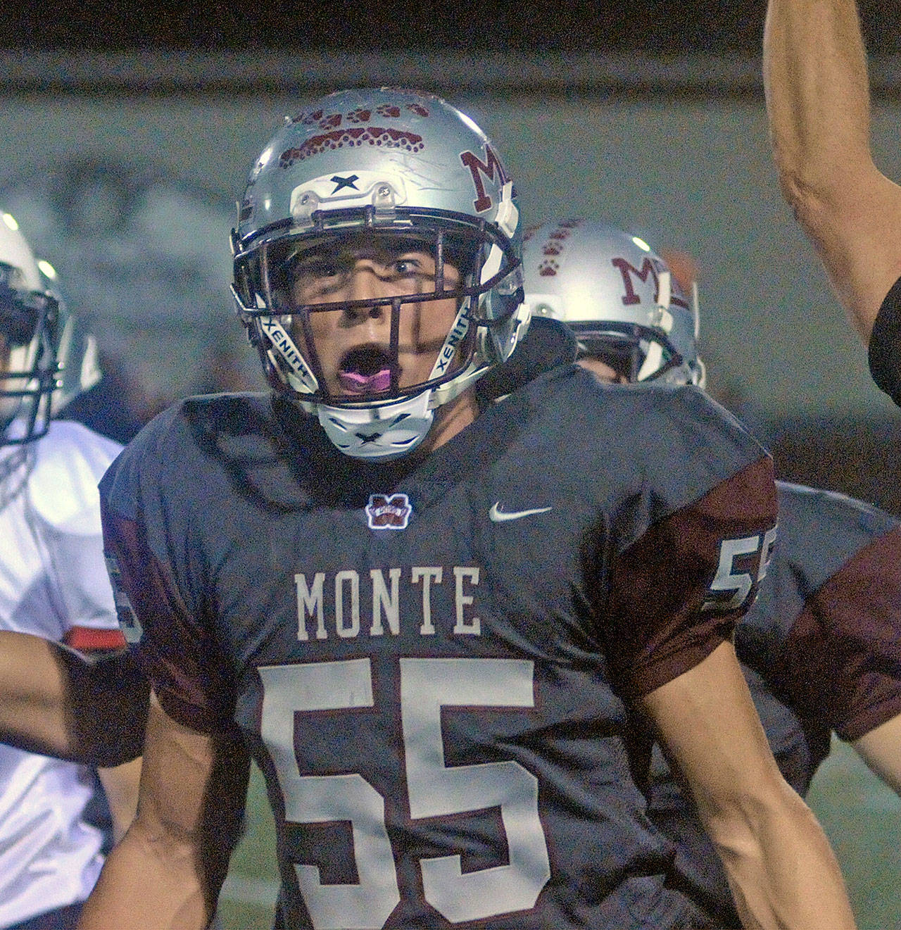 Montesano linebacker Kai Olson recorded 10 tackles (six for a loss) and two sacks to lead Montesano to a crossover game victory on Friday. Olson was named The Daily World’s “Game Ball” winner for defense for his efforts. (File photo)