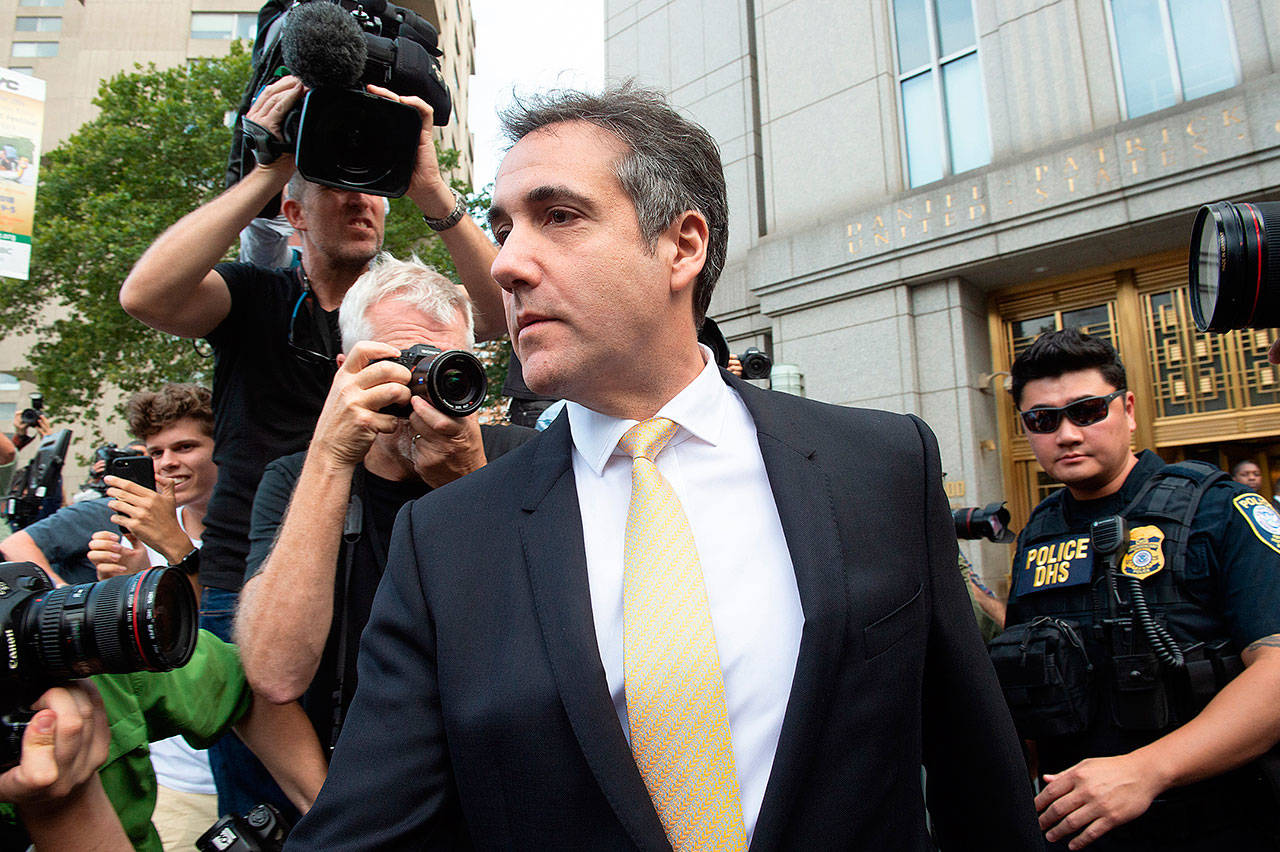 President Donald Trump’s longtime personal lawyer, Michael Cohen, leaves New York Federal Court after making a plea deal on Aug. 21, 2018. (Bryan Smith/Zuma Press)