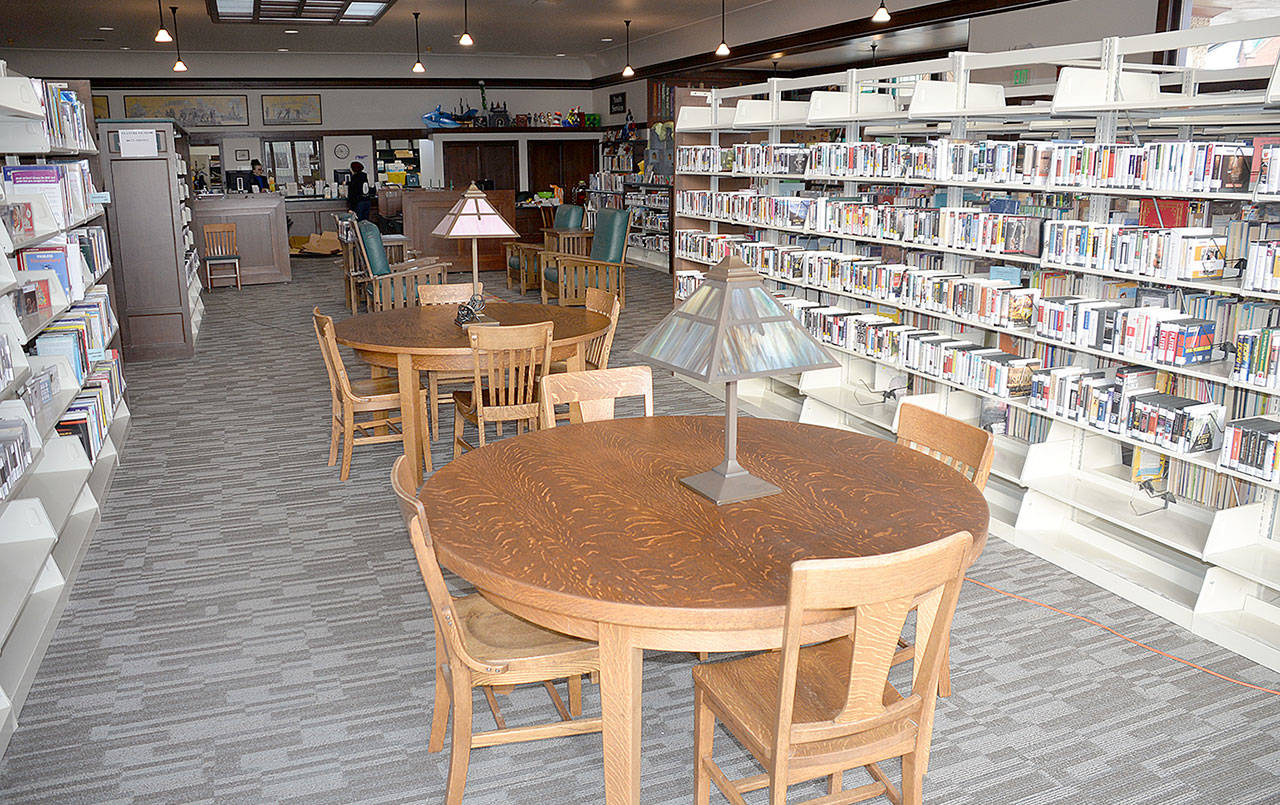 DAN HAMMOCK | GRAYS HARBOR NEWS GROUP A more open layout awaits patrons when the Hoquiam Timberland Library reopens Tuesday at 10 a.m.