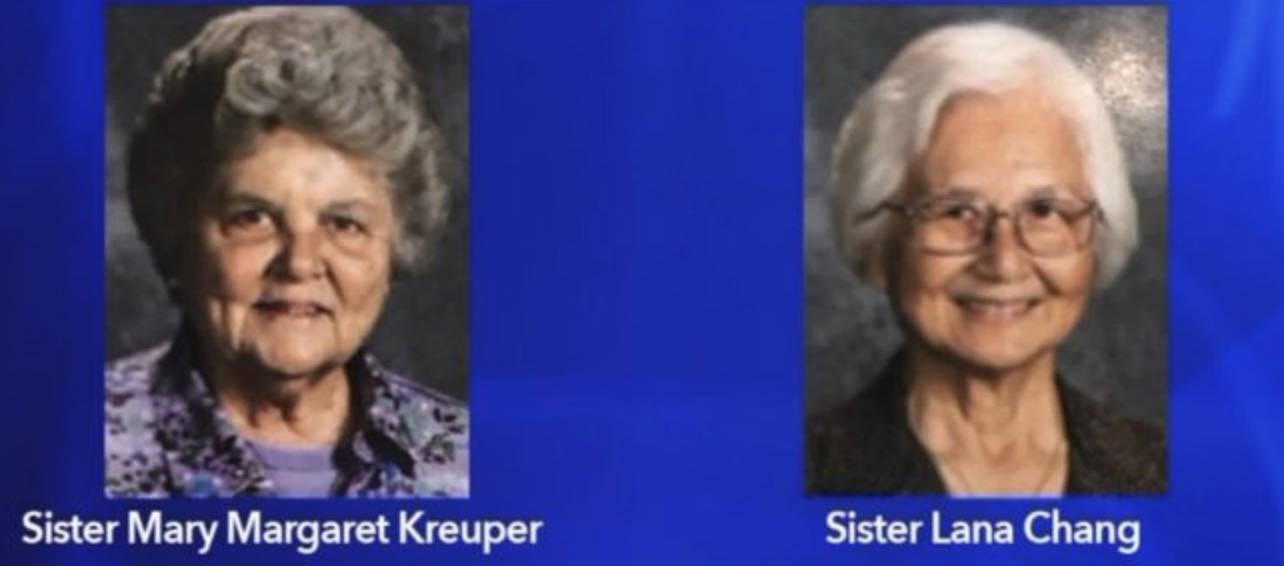 (Handout/Los Angeles Times/TNS) Sister Mary Kreuper, left, and Sister Lana Chang are responsible for misappropriating a large amount of money from a Southern California Catholic school, according to the monsignor of St. James Catholic Church.