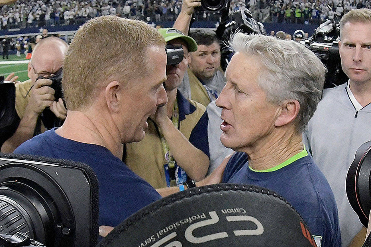 Pete Carroll says not to blame Brian Schottenheimer for Seahawks’ offense vs. Cowboys: ‘Hold it against me’