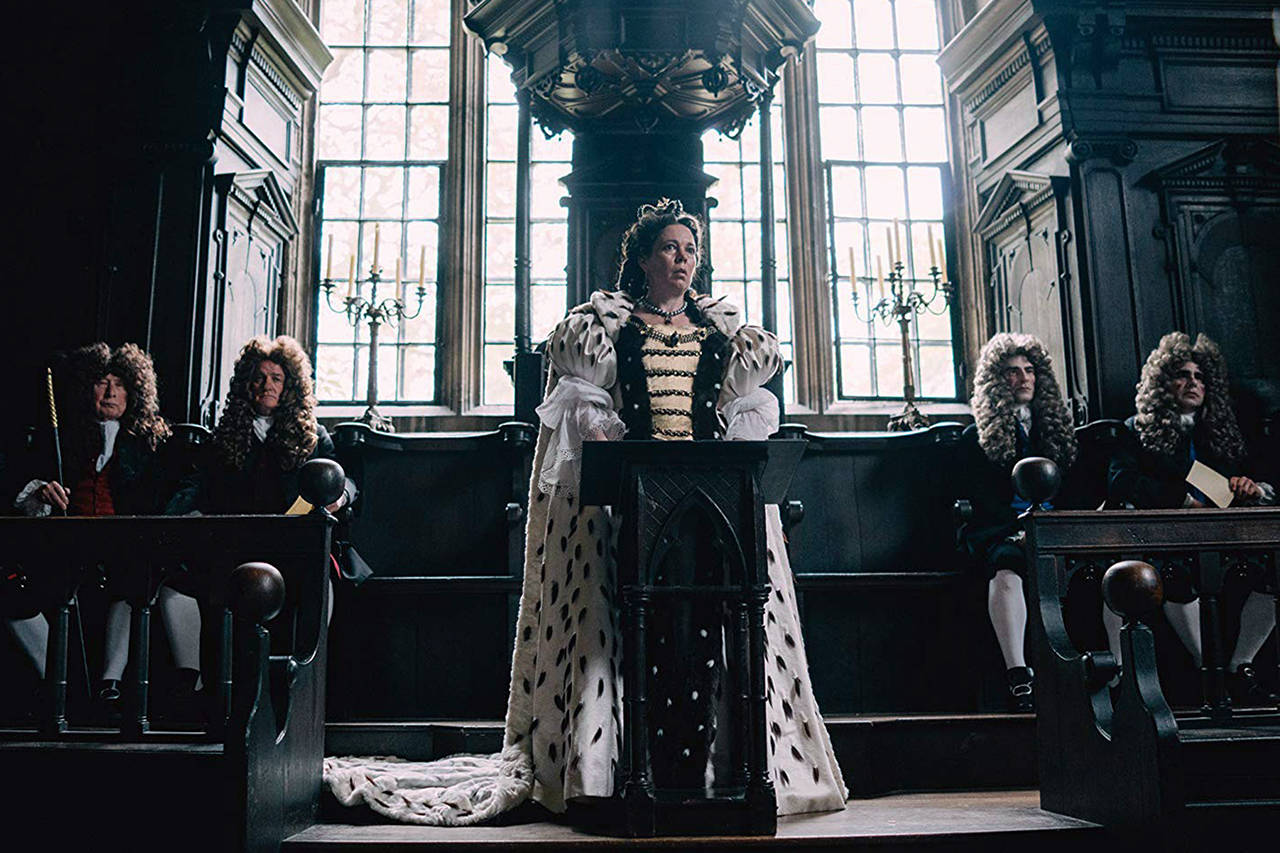 Olivia Colman’s performance is excellent as the queen in “The Favourite.” (Fox Searchlight Pictures)