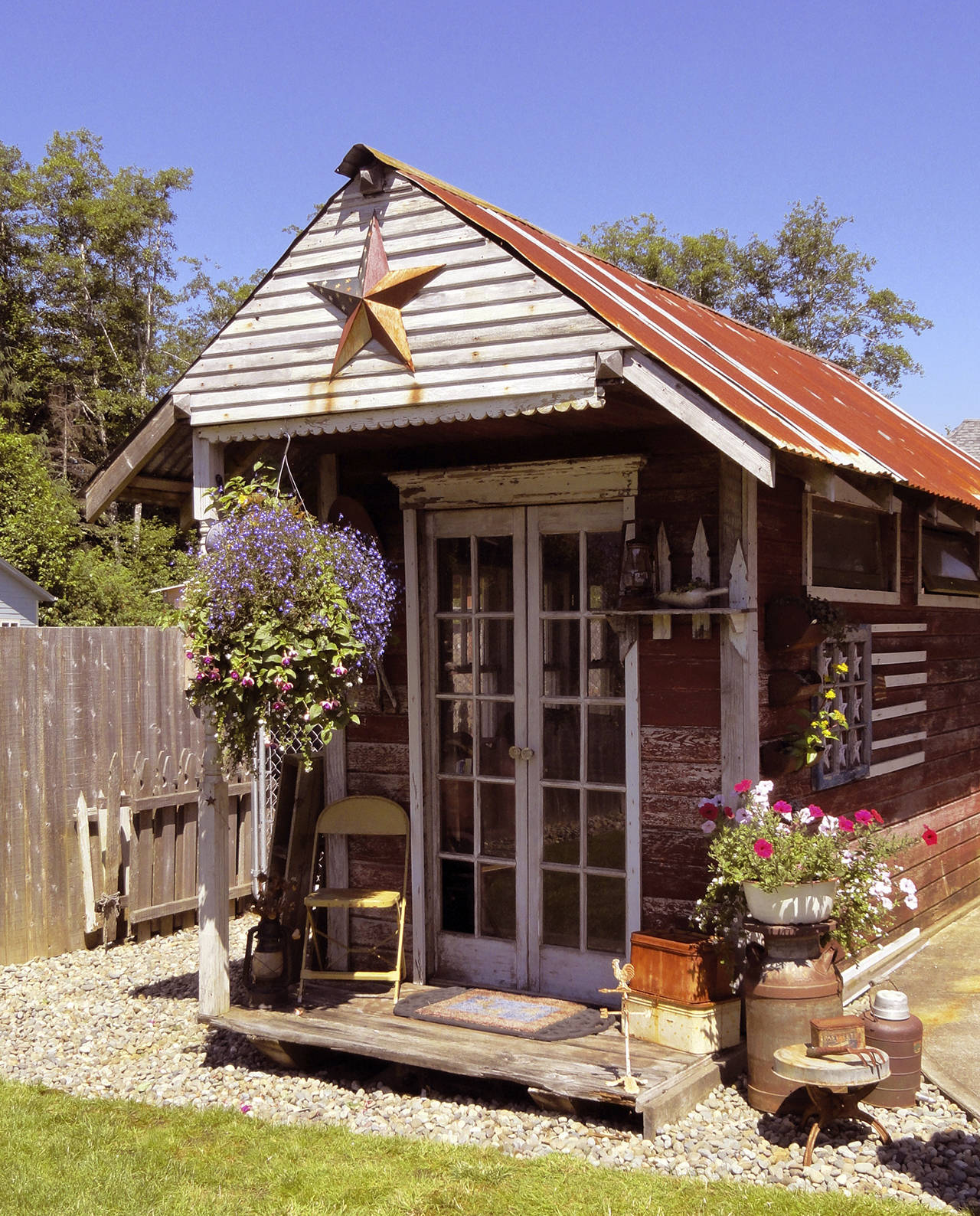Many gardeners have a potting shed for both indoor and outdoor plants. This shed was featured in a garden tour in Grays Harbor County several years ago. (Mary Shane)