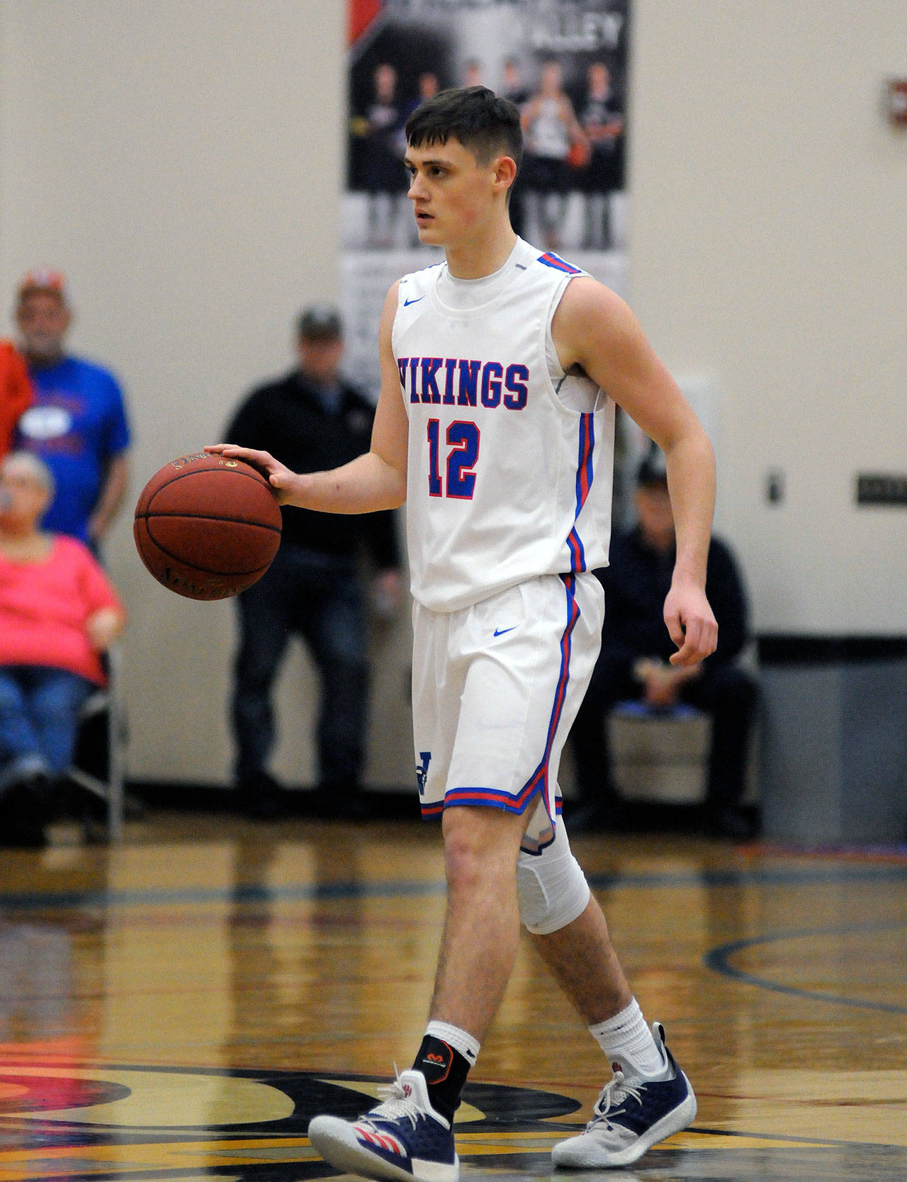 Willapa Valley’s dynamic senior guard Matt Pearson was name the 2B Boys All-Pacific League Most Valuable Player for the 2018-19 season. (Ryan Sparks | Grays Harbor News Group)