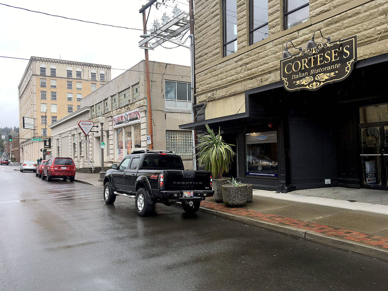 A view of downtown Aberdeen from I Street. The city has been designated as one of the state’s opportunity zones, which could mean tax breaks for local business investors. (Doug Barker | Grays Harbor News Group)