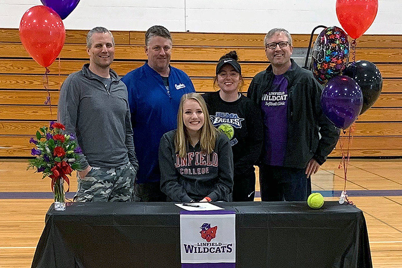 Elma’s Molly Johnston signs Letter of Intent to play softball for Linfield College
