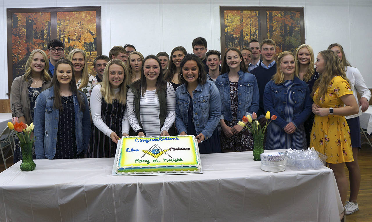 Courtesy photo                                Wynooche Masonic Lodge #43 honored this group of outstanding students in their junior year at three local high schools.