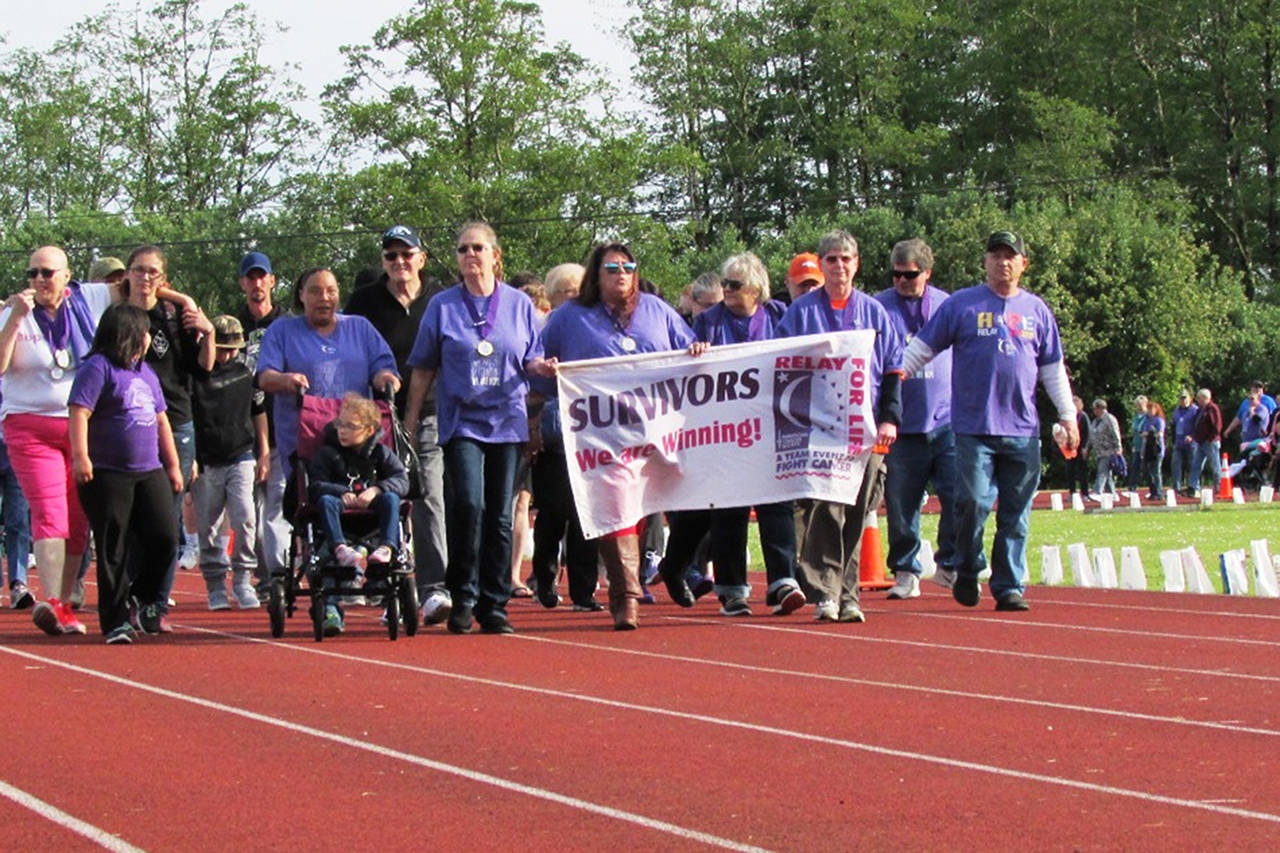 Scott D. Johnston                                The Survivor Lap opens the Grays Harbor Relay for Life every year in Hoquiam.