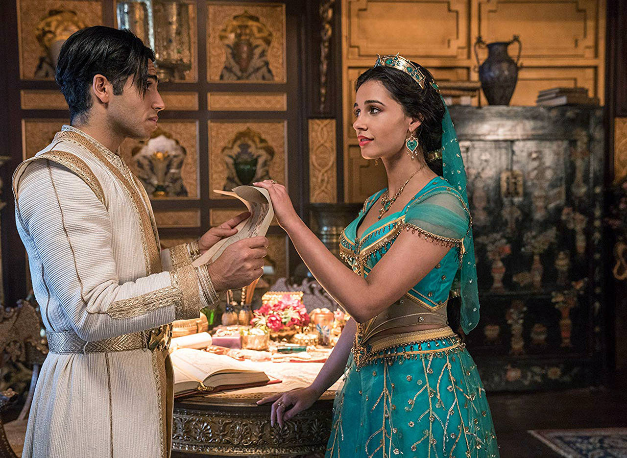 Walt Disney Pictures                                Mena Massoud plays Aladdin and Naomi Scott portrays Princess Jasmine in the new live-action adaptation of the classic Disney movie.