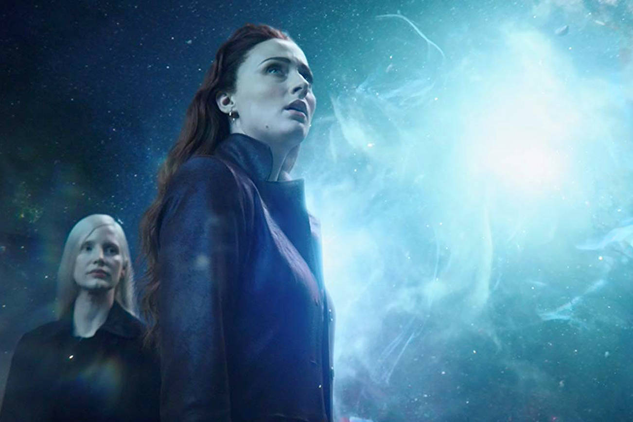Disney                                Sophie Turner, right, is Jean Grey and Jessica Chastain is the alien Vuk in “Dark Phoenix.”