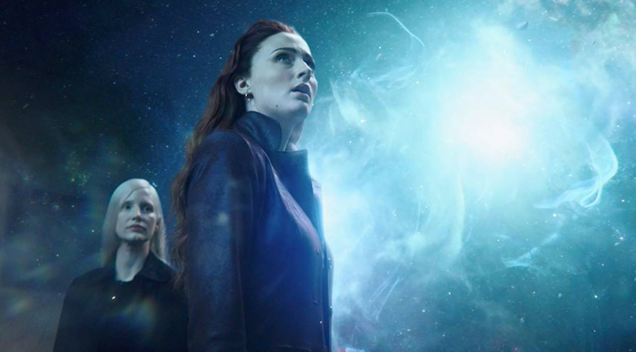 Disney                                Sophie Turner, right, is Jean Grey and Jessica Chastain is the alien Vuk in “Dark Phoenix.”