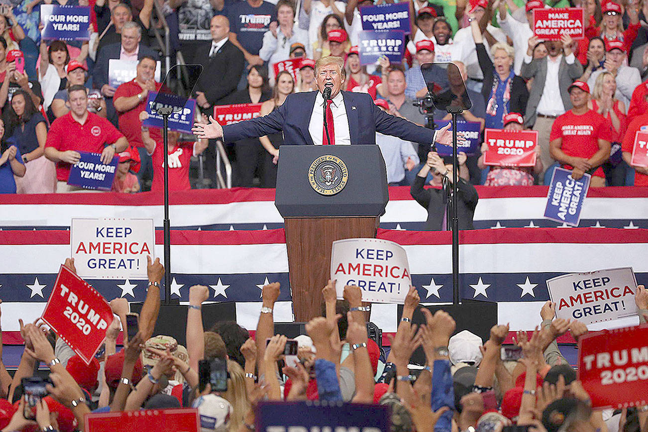 Trump kicks off a new campaign reprising old themes