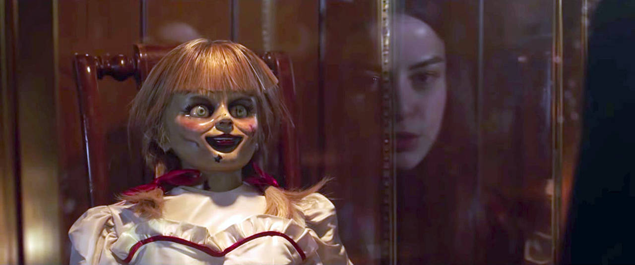 photos courtesy Atomic Monster | New Line Cinema                                Daniela (Katie Sarife) reflects on the evil doll in “Annabelle Comes Home.”