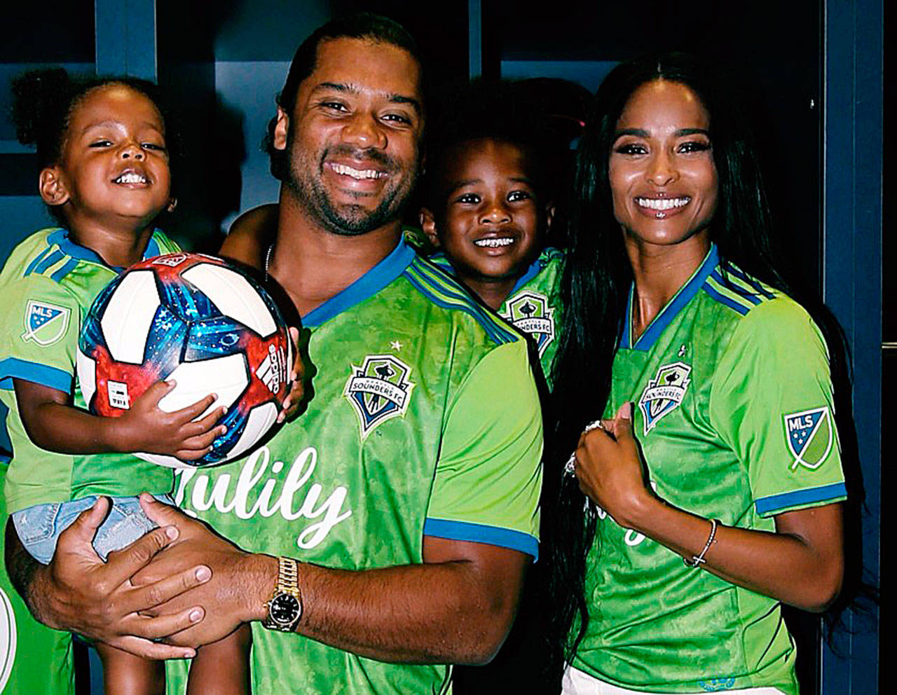 Seattle Seahawks’ quarterback Russell Wilson and his wife, Ciara, have joined the new ownership group of Major League Soccer’s Seattle Sounders, the team announced on Tuesday. (Tribune News Service)