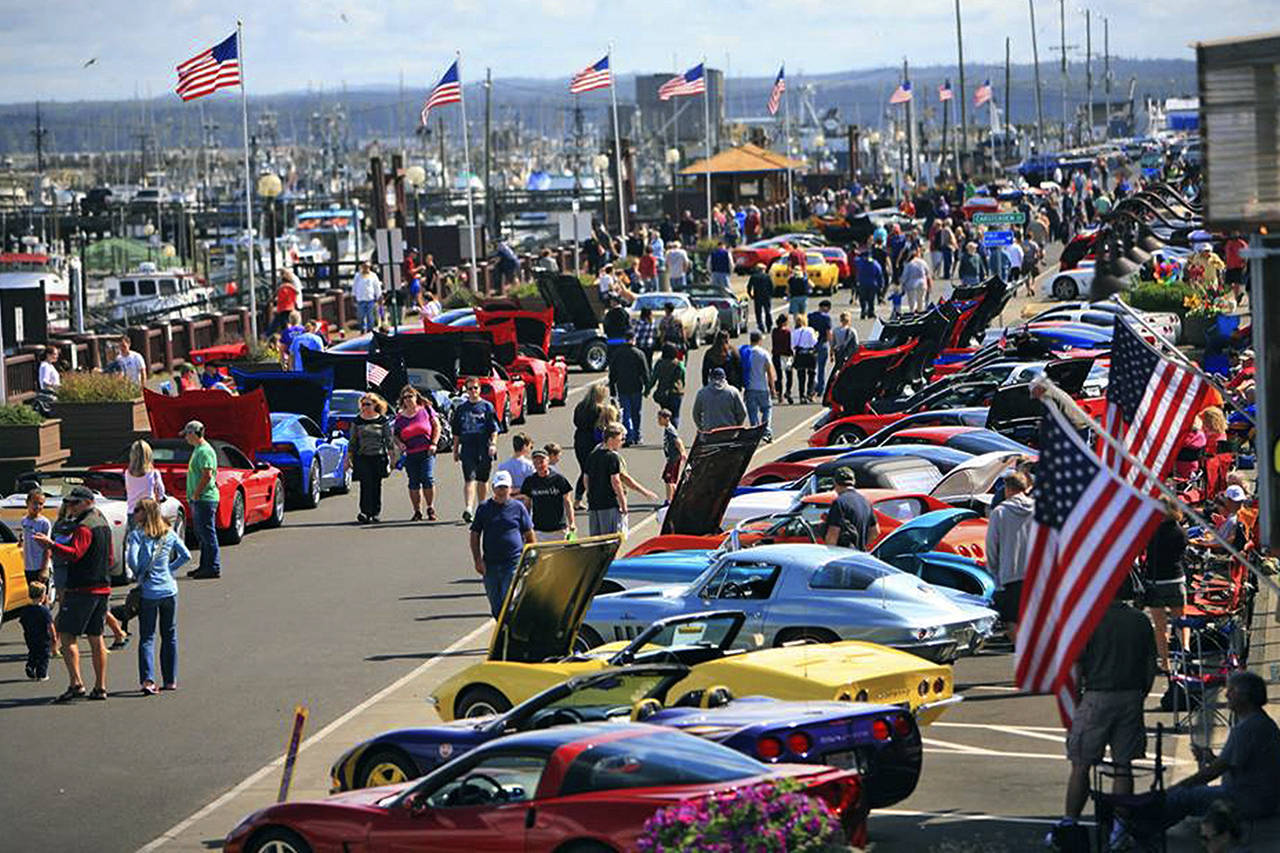 photos by Kat Bryant | Grays Harbor News Group                                About 140 vehicles were displayed at last year’s Corvettes at the Marina.
