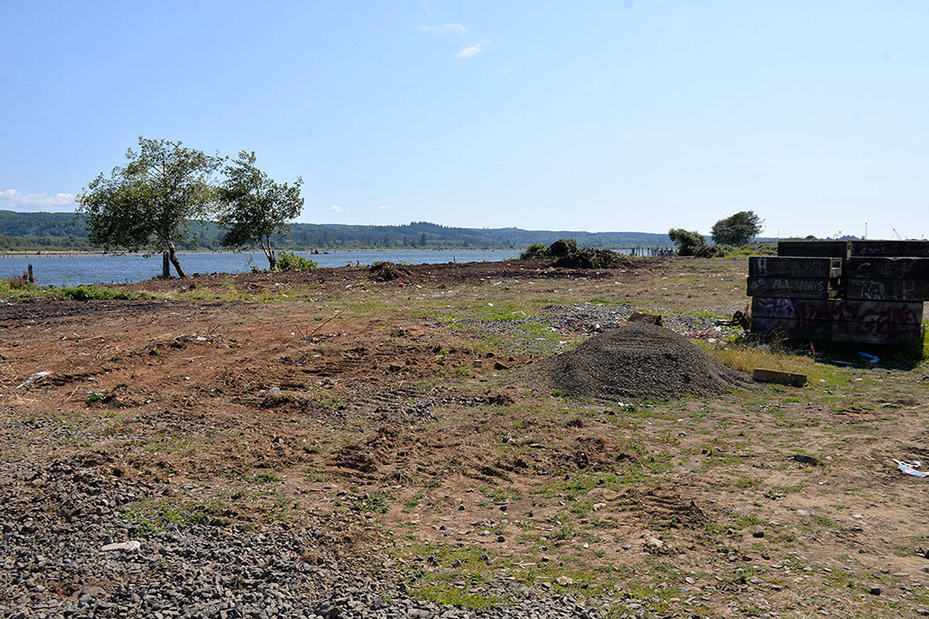 Louis Krauss | Grays Harbor News Group                                The City of Aberdeen could soon market this riverfront property, which recently was cleared of numerous homeless encampments.