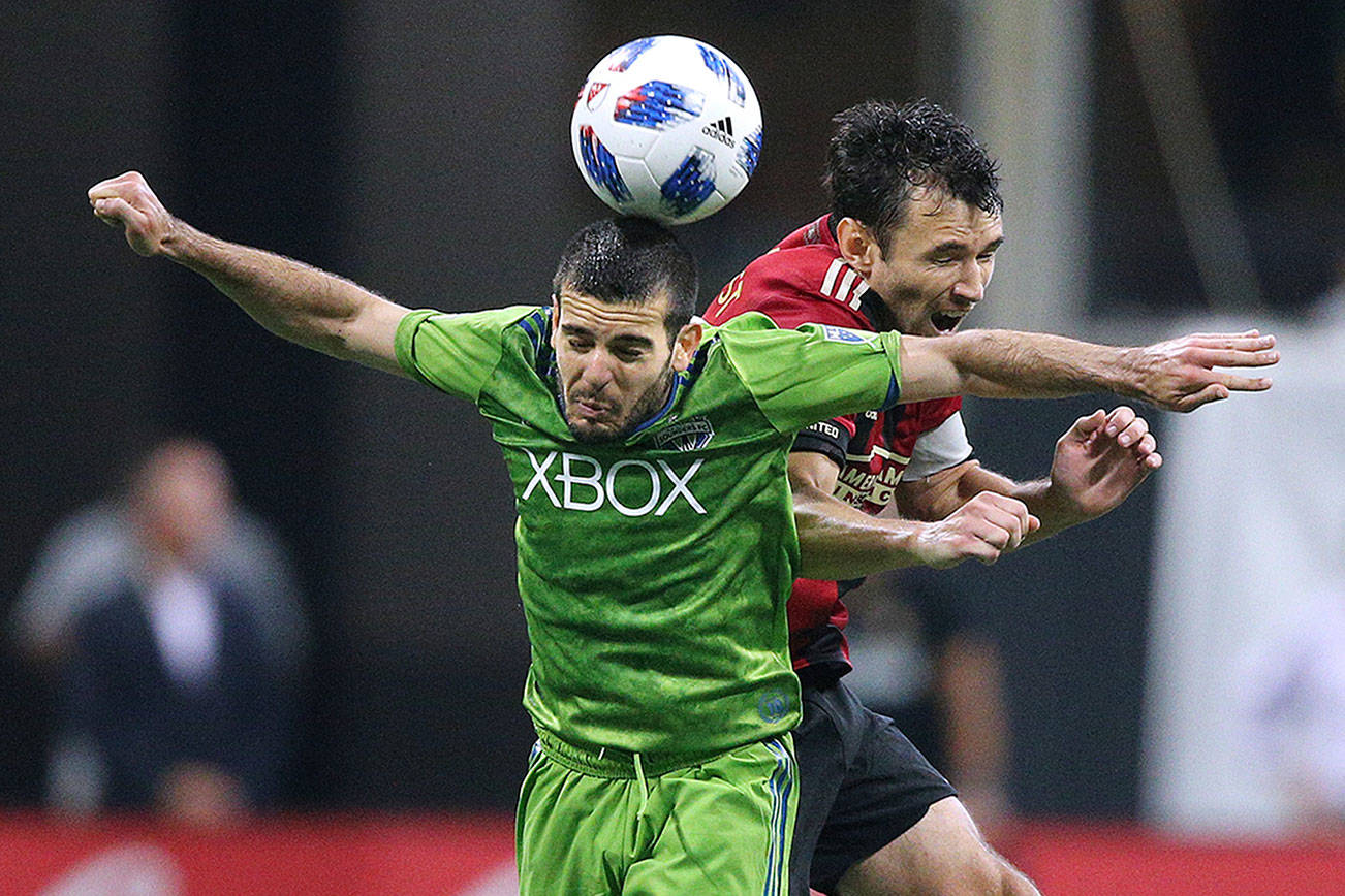 Injured Sounders midfielder Victor Rodriguez returns to training, but he’s not game ready yet